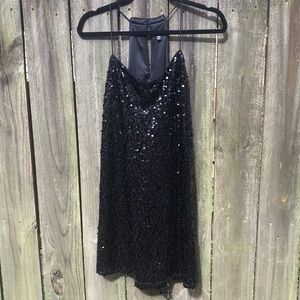 Express Black Sequin Dress